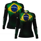 Camisa P Agro Feminina Brk Brasil com Proteção Solar UV50+