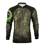 Camisa G Agro Brk Camuflada Bandeira do Brasil com Proteção Solar UV50+