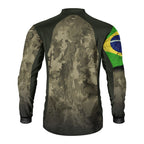 Camisa M Agro Brk Camuflada Bandeira do Brasil com Proteção Solar UV50+