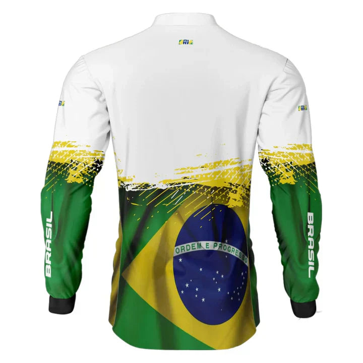 Camisa M Agro Brk Brasil Branca com Proteção Solar UV50+