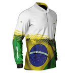 Camisa GG Agro Brk Brasil Branca com Proteção Solar UV50+