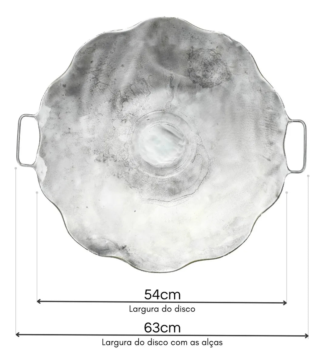 Tacho de Arado 60cm BRUTO Original em Aço de Carbono