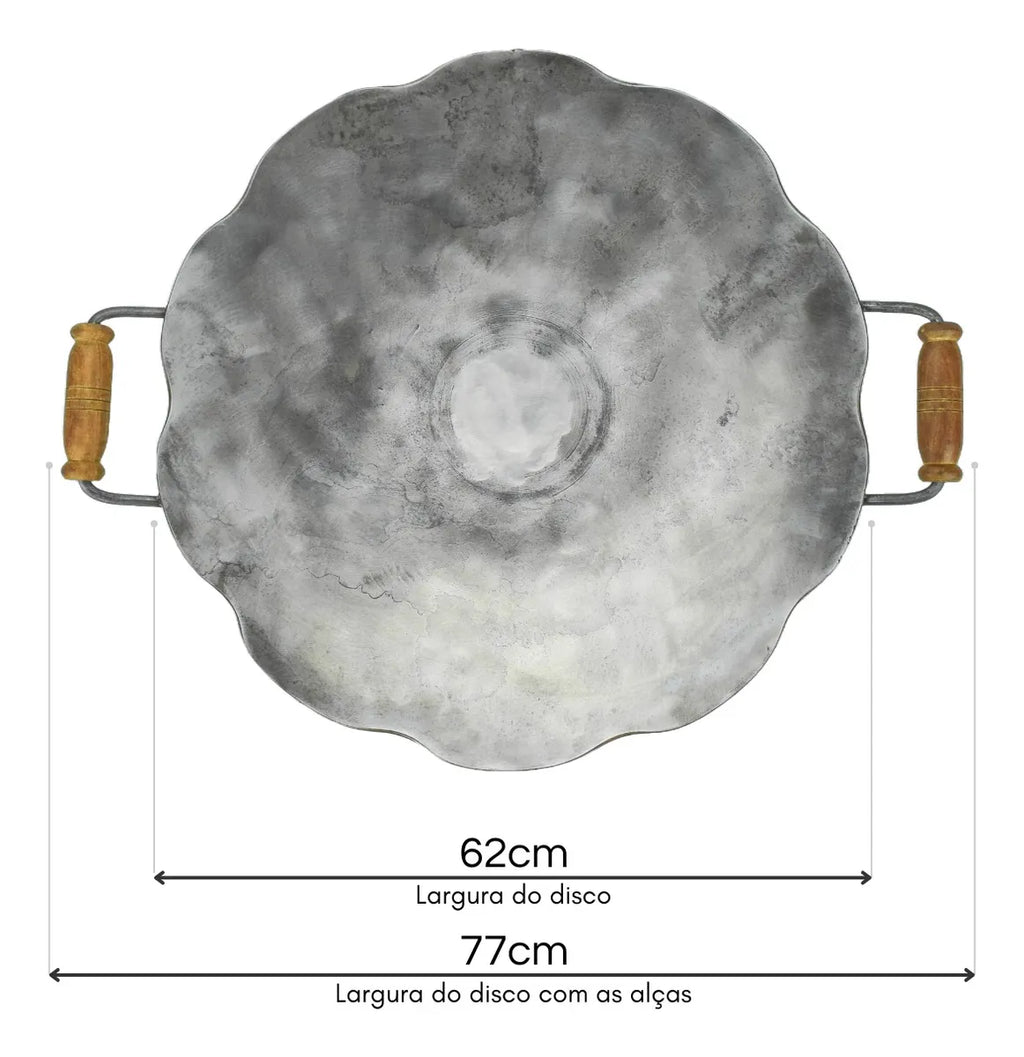Tacho de Arado 62cm Original em Aço de Carbono