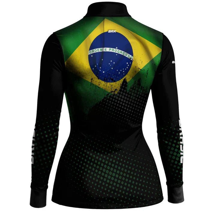 Camisa P Agro Feminina Brk Brasil com Proteção Solar UV50+