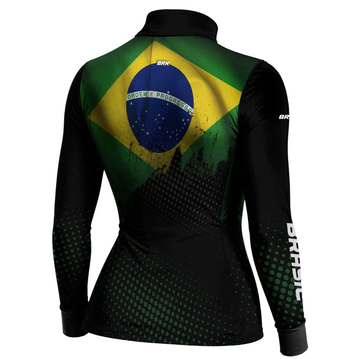 Camisa M Agro Feminina Brk Brasil com Proteção Solar UV50+
